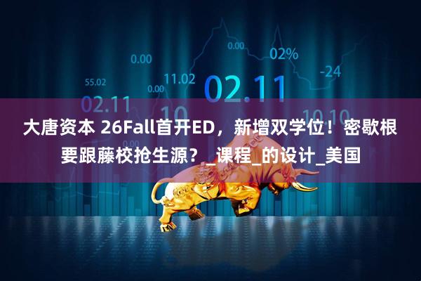 大唐资本 26Fall首开ED，新增双学位！密歇根要跟藤校抢生源？_课程_的设计_美国