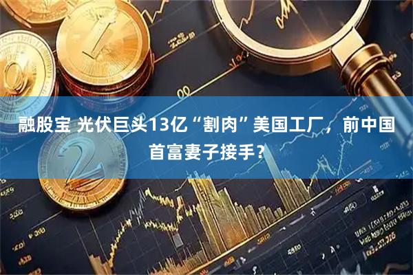 融股宝 光伏巨头13亿“割肉”美国工厂，前中国首富妻子接手？